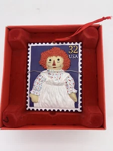 🎄 1997 Kurt Adler Raggedy Ann USPS Postal Stamp 32 Cent Christmas Ornament NIB - Picture 1 of 4