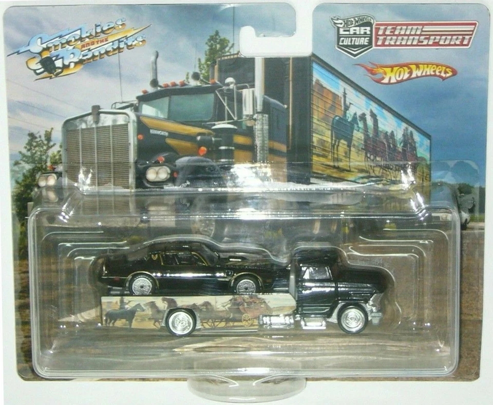 Custom Hot Wheels Team '77 Pontiac Firebird Trans-Am on the Horizon Hauler w/ RR - Image 1 of 1