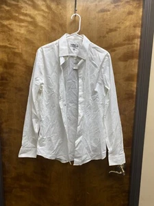 Adult NWT "Express" white button up long sleeve shirt Size Med./ 15-15.5 - Picture 1 of 2