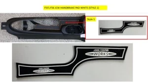 MINI JCW (F56 \ F55) 2014-2023 INNENAUSSTATTUNG HANDBREMSAUSSPARUNG BELAG WEISS (STYLE 1) - Bild 1 von 5