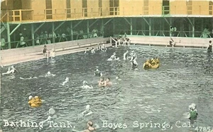 "BATHING TANK" BOYES SPRINGS, CALIFORNIA, VINTAGE POSTCARD - Picture 1 of 2