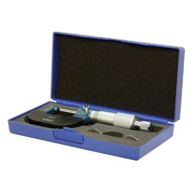 1 in Precision Dual Ball Anvil Micrometer Pipe Tube Round Carbide .0001 in Grad