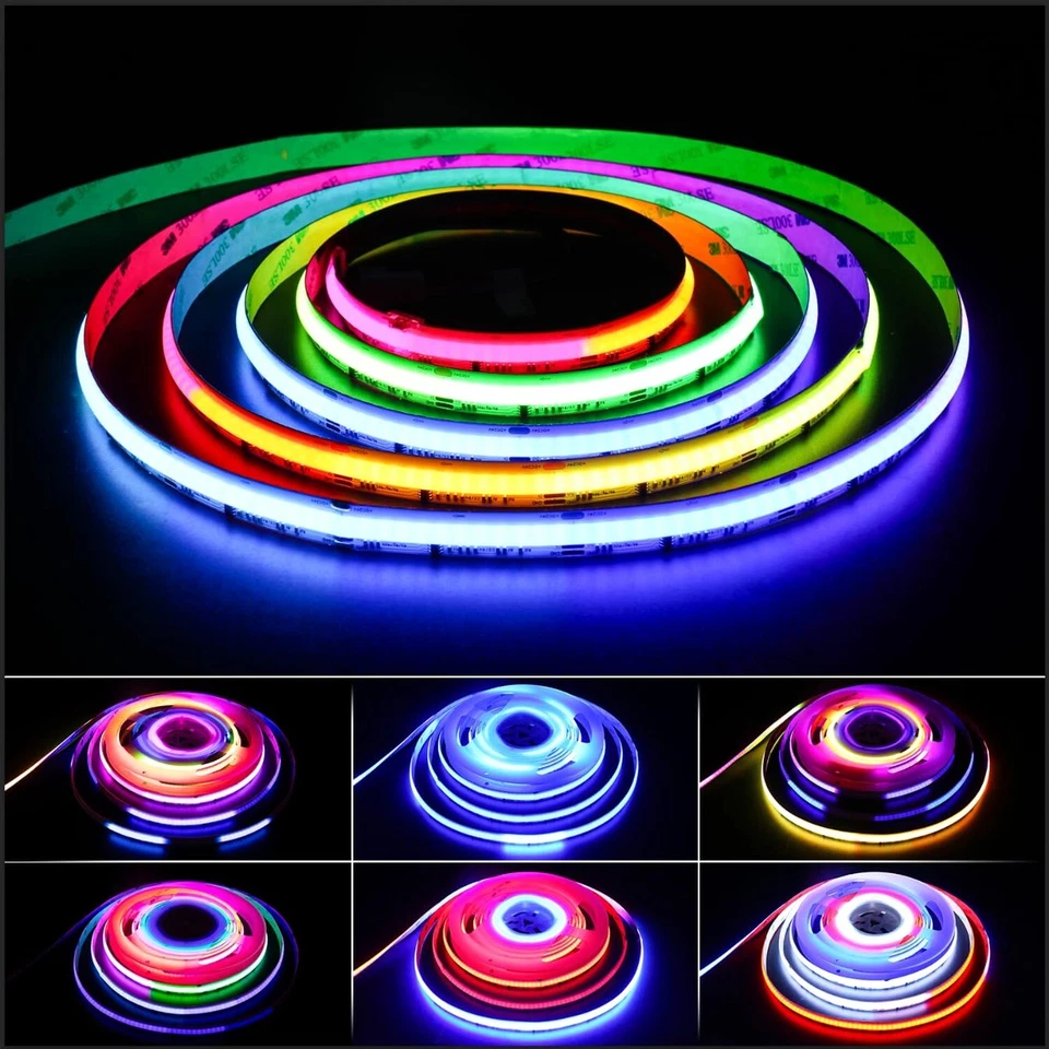 PAUTIX RGB Smart IC COB LED Strip Light Addressable 24ft/7.5m,720LEDs/m UL-Li... - Image 1 of 4