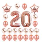 24 szt. Balon w kształcie gwiazdy Różowe złoto Balony Ślub Moda