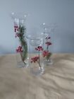 Set Of 3 Vintage NEXT Clear Glass Tealight Candle Holders VGC