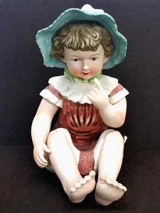 Antique Germany Bisque Porcelain Baby Toddler Figurine 11 1/4'' - Picture 1 of 10