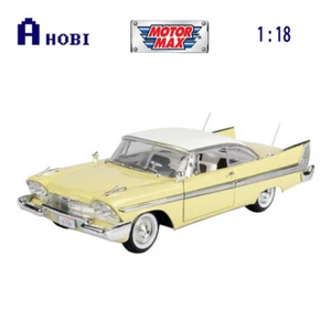 Motormax 1:18 1958 Plymouth Fury Timeless Classics Model Yellow White Car - Picture 1 of 1