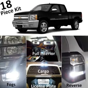 For 2007-2013 Silverado Sierra White LED Interior Exterior Lights kit +Tool CS3F - Picture 1 of 10