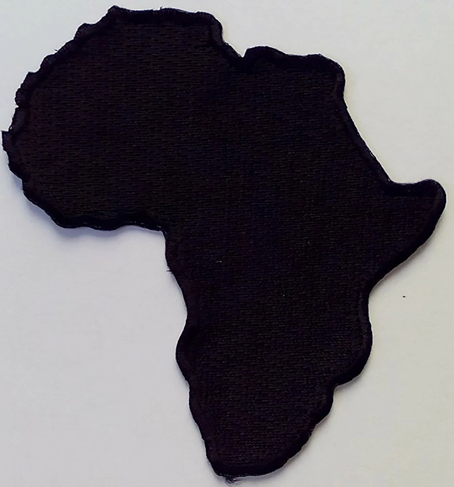 50 Pcs Rasta Africa Map (Black) Embroidered Patches 3.25"x3" iron-on - Image 1 of 1