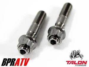 04 05 TRX 450R Titanium Exhaust Studs MAXLOCK Ti Pipe Stud 12 Point Nut Kit Pair - Picture 1 of 24