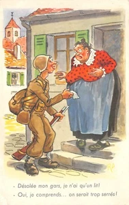 CPA Humour militaire - Désoler mon gars, je n ais qu'un lit - Bild 1 von 2