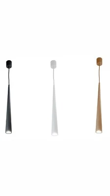 Pendente  a Sospensione NOA Design a Cono GU10 Regolabile Nero Bianco Champagne - Immagine 1 di 4