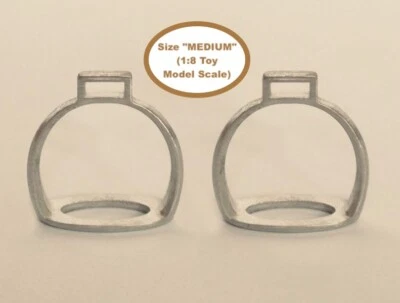 ESTRIBOS DE CABALLO MECEDOR ESTILO ANTIGUO MEDIANO (escala 1:8) peltre/plateado Foto 1 de 2