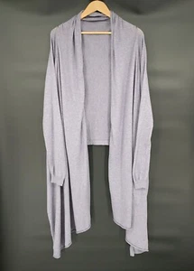 Moda International Women Cashmere Blend Waterfall Cardigan L Blue/Gray Lagenlook - Picture 1 of 9
