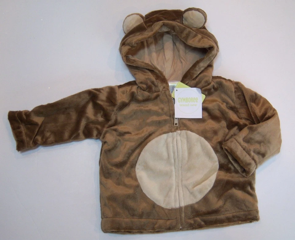 NUEVO CON ETIQUETAS Gymboree 6-12 Meses Nuevo Bebé Marrón Mono Imitación Piel Chaqueta Abrigo Foto 1 de 1