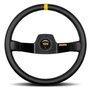 MOMO MOD.02 Black Leather Steering Wheel 350mm - Picture 1 of 1