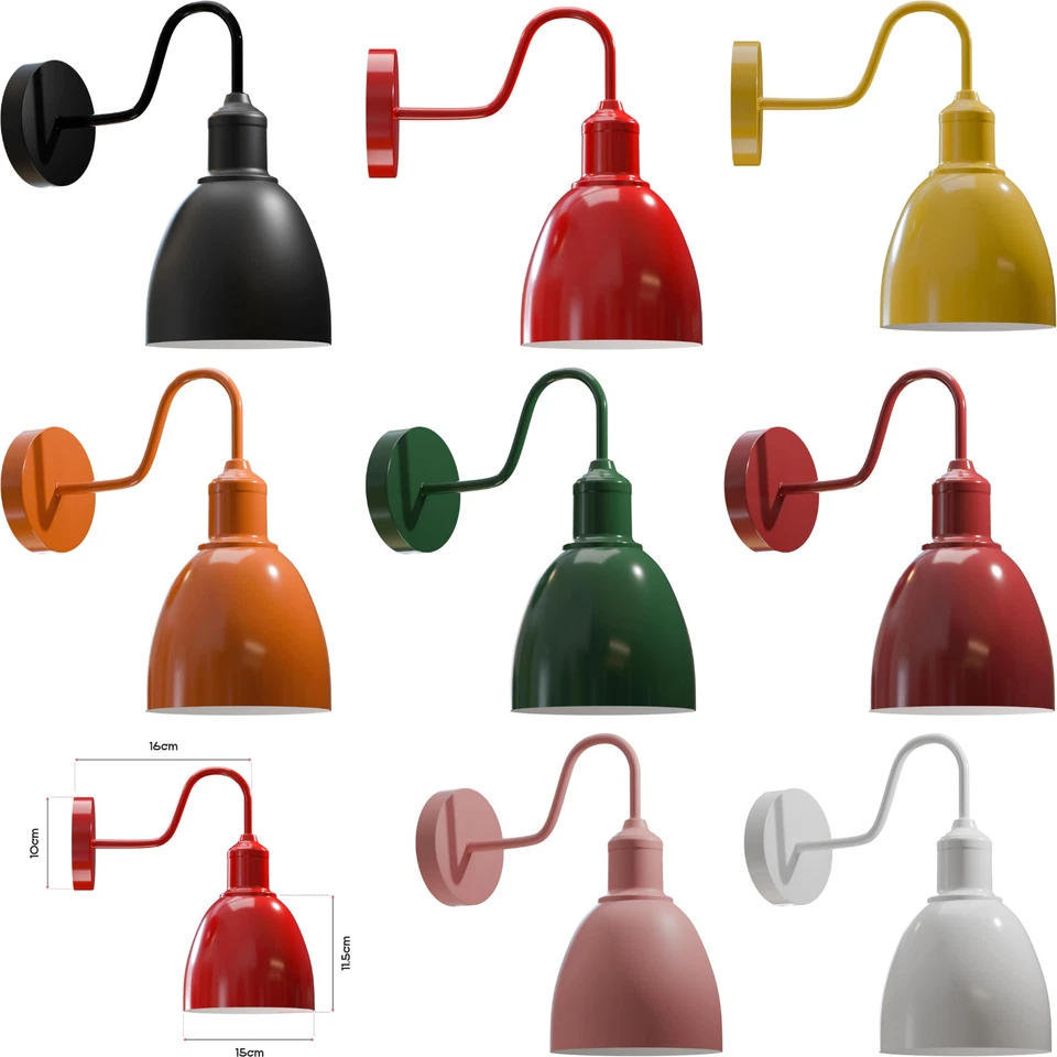 E27 Vintage Wall Light Metal Brushed Adjustable Wall Sconce Indoor Fixture - Image 1 of 1