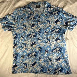 Camicia hawaiana blu floreale DC Comics Batman taglia L uomo - Foto 1 di 5
