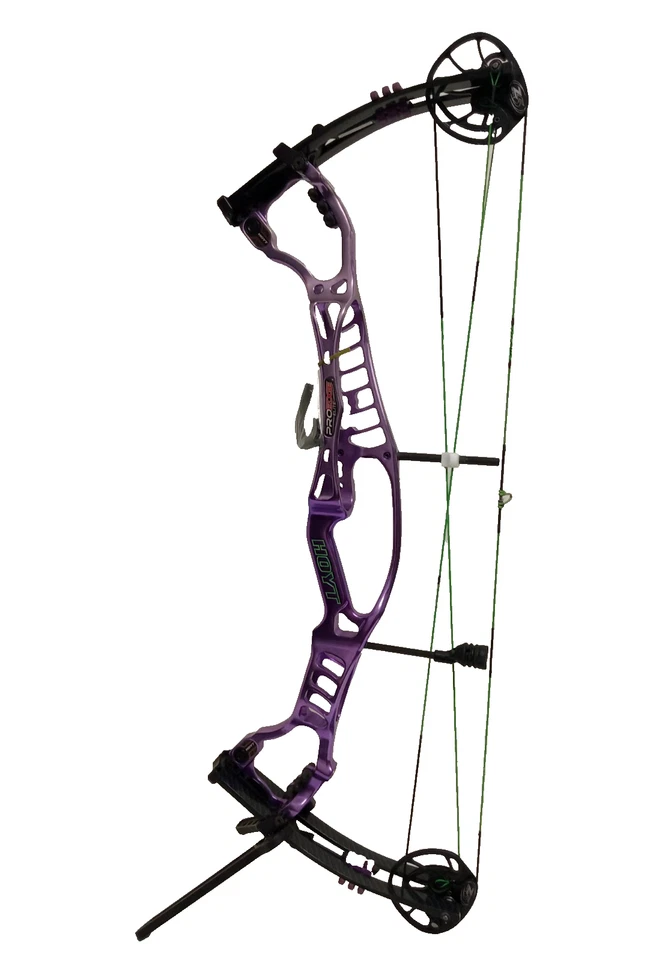 Arco compuesto Hoyt Pro Edge Elite tiro con arco objetivo 50 # 27,5" diestro púrpura verde Foto 1 de 4