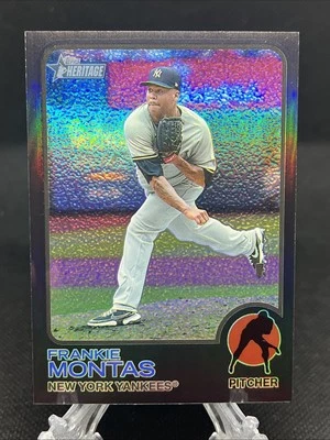 2022 Topps Heritage Black Chrome Refractor /73 Frankie Montas #509 - Image 1 of 2