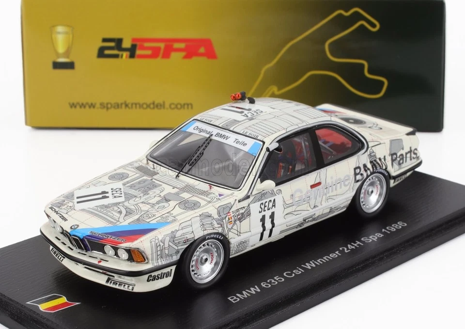 1/43 SPARK-MODEL - BMW - 6-SERIES 635 CSi ORIGINAL BMW PARTS N 11 43SPA1986 - Immagine 1 di 1