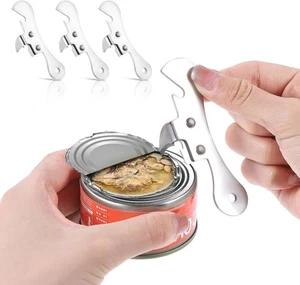 3 Stück Manueller Edelstahl Dosenöffner Tragbar Camping Flaschenöffner Werkzeug - Bild 1 von 7