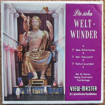 3 VIEW-MASTER 3D BILDSCHEIBEN - DIE SIEBEN WELTWUNDER + BOOKLET - Bild 1 von 4