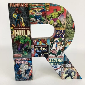Marvel Comics Hanging Decor Letter R Comic Walls Hulk Venom Iron Man Superhero - Picture 1 of 7