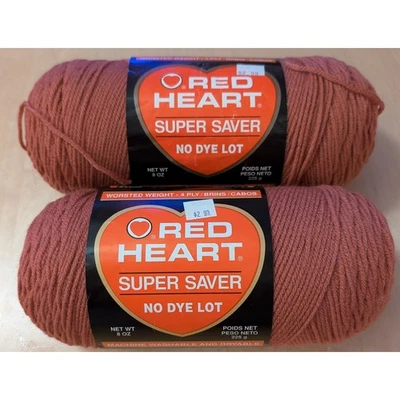 🦃Lote de hilo rosa coral mediano Red Heart 350  Foto 1 de 4