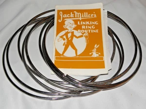 JUEGO DE 8 ANILLOS DE ENLACE DE 10" - Inoxidable - Ilusión Mágica - con Libro Jack Miller - Imagen 1 de 1