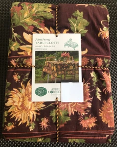 April Cornell ANTOINETTE Floral Burgund, Grün, Gold 60 x 84" Tischdecke -- Neu mit Etikett - Bild 1 von 3