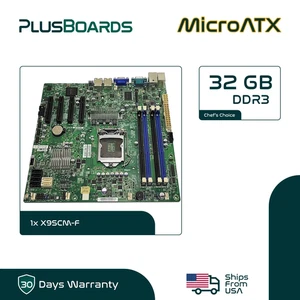 Placa madre de servidor Supermicro X9SCM-F mATX Intel C204 LGA 1155 con 32 GB de RAM DDR3 - Imagen 1 de 6