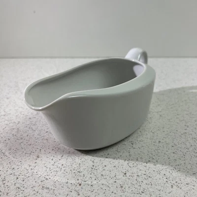 Vintage Silhouette Duet MSI Japan Gravy Boat Modern Style White Porcelain China - Image 1 of 4