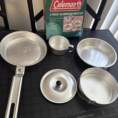 Coleman 2000016402 1 Person Aluminum Mess Kit - Cup, Pan, Pot and Plate - Image 1 of 4