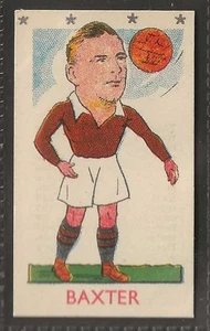 KIDDYS FAVOURITES-FOOTBALL STARS 1950 (BLACK STARS)-#076- HEARTS - BAXTER  - Picture 1 of 2