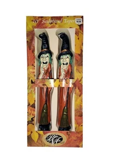 Halloween böse Hexe Kerzen 10" geformte Kegel Robert Allen Candles Co. - Bild 1 von 8