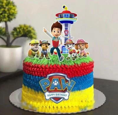 7PCS Paw Patrol Cake Topper Party Supplies Birthday Cartoon Decoration - image 1 of 4
