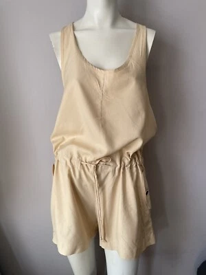 Rag & Bone Romper Women’s Silk Racerback Sleeveless Waisted Pocket Sz 4 - Image 1 of 4