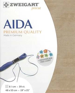 Zweigart Precut Aida extra fine vintage 20 conteggi vintage country moka 3326/3009 - Foto 1 di 1