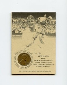 #TN05912 LEW HOAD 1956 Wheat Penny Trade Card
