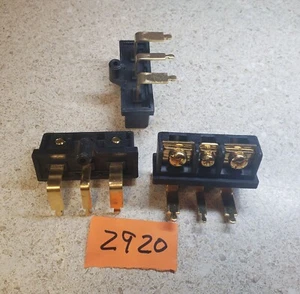 (3) NEW Gold 3 Pole Barrier Terminal Block w/Right Angle PCB Tang - Unbranded! - Picture 1 of 4