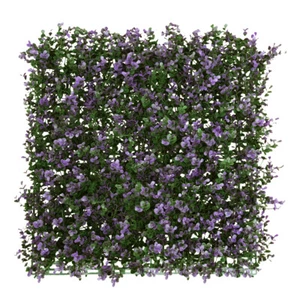 20"x20" Artificial Grass Wall Hedge Decor Privacy Fence Panel, Lavender Buxus - Picture 1 of 7