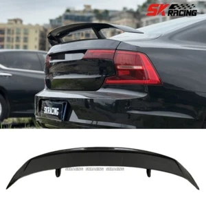 Fits For Volvo S90 Sedan 2017-2024 Rear Trunk Lip Spoiler Wing Real Carbon Fiber - Picture 1 of 21