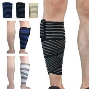 Bende Elastiche Sportive Uomo Manica Gamba Polpaccio Regolabile Sportive Protettive - Foto 1 di 16