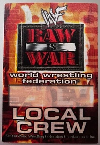 Vintage Unpeeled WWF Raw Is War Local Crew Sticker 2000 World Wrestling Fed Rare - Picture 1 of 1