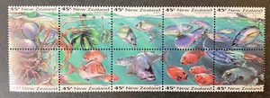 New Zealand 1993 marine life fish se tenant block sg1752-61 MNH - Picture 1 of 1
