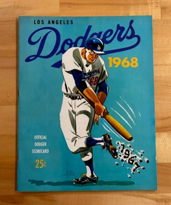1968 LA Dodgers vs Philadelphia Phillies Scored Program - Image 1 of 3