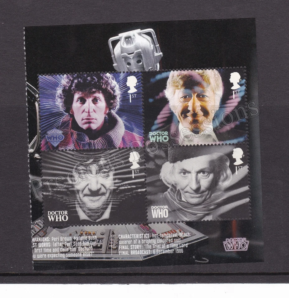 GB MNH MINT STAMP SHEET 2013 DOCTOR DR WHO EX PRESTIGE BOOKLET DY6 PANE 4 - Image 1 of 1