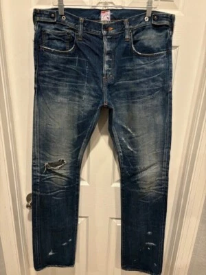 M'S $689 PRPS JAPAN P81P08P DEMON 7 YEAR VINTAGE DIRTY RE-WORKED WASH 36 W38X35L - Image 1 of 4