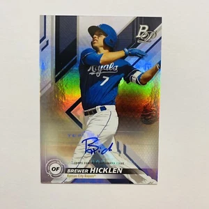 Brewer Hicklen 2019 Bowman Platinum Top Prospect Autographs Auto #TOP-46 Royals - Bild 1 von 3